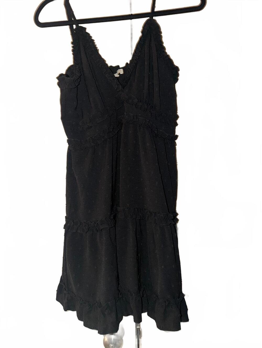 Thirty/Thirty black smocked babydoll gothic-lit mini sz l
